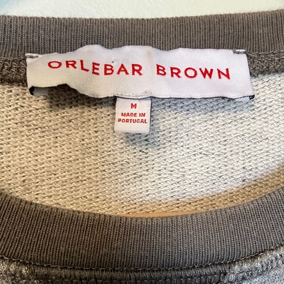 Orlebar Brown Gray Crew Neck Men's Sweater - Picture 2 of 5